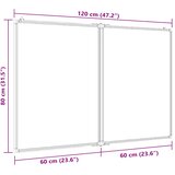  Magnetna bijela ploča sklopiva 120 x 80 x 1,7 cm aluminijska | shoptok.hr