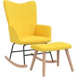  The Living Store Gugalni stol s stolčkom gorčično rumeno blago - Gugalni Stol S Stolčkom, (21445443) | Shoptok.si