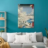  Slika - Utagawa Hiroshige – Drum bridge and Setting Sun Hill at Meguro 80x120 Standard | shoptok.hr