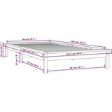  Za krevet crni od borovine 90 x 190 cm 3FT jednokrevetni | shoptok.hr