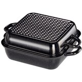 RIESS Dvojni pekač Profi 26x26xh13,6cm / kvadraten / črn / emajl, (20828746) | Shoptok.si