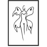  Slika - Butterfly Woman (1 Part) Vertical 40x60 U crnom drvenom okviru | shoptok.hr