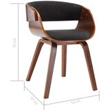  Jedilni stoli 4 kosi sivi ukrivljen les in blago, (20699979) | Shoptok.si