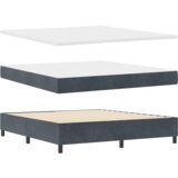 Box Spring Krevet s Madracem Tamnosivi 180x200 cm Baršun | shoptok.hr