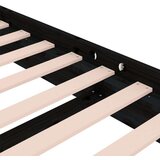  Posteljni okvir črn iz trdnega lesa 135x190 cm 4FT6, (20645488) | Shoptok.si