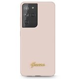 Guess GUHCS21LLSLMGLP silikonski ovitek za Samsung Galaxy S21 Ultra G998 - roza Cene