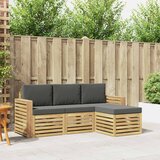  Set vanjskih sofa 4 pcs Bijela i antracit 197,5 x 122,5 x 73 cm | shoptok.hr