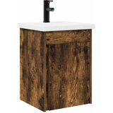 vidaXL Kopalniška omarica s tapo Dimljen hrast 42 x 40 x 74,5 cm, (5000245414) | Shoptok.si