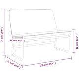  Klupa crna 100 x 75 x 76 cm od tkanine | Eponuda.com