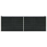 vidaXL Povišena vrtna gredica pocinčani čelik 240x40x77 cm antracit | shoptok.hr