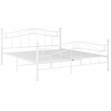 Maison Chic Posteljni okvir - Dvoposteljna postelja - Zakonska postelja bel kovinski 200x200 cm, (21692769) Cene