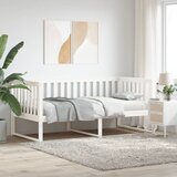 vidaXL Dnevna postelja bela 100x200 cm trdna borovina Cene