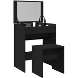  Toaletni stolić sa stolcem crni 60 x 40 x 113,5 cm | shoptok.hr