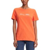 Tommy Hilfiger Majice s kratkimi rokavi SCRIPT REG C-NK SS T WW0WW45746 Oranžna Cene