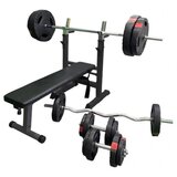Gorilla Sports Klupa za benč sa setom tegova Gripper 100 kg | Eponuda.com