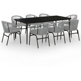  9-dijelni vrtni blagovaonski set sivi | Eponuda.com