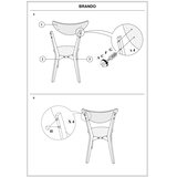 Molarem Home stolica Brando - Tkanina + drvo | shoptok.hr