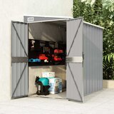  Zidno vrtno spremište sivo 118 x 194 x 178 cm pocinčani čelik | shoptok.hr