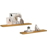  Polica na zidu 2 pcs Bež 120 x 23,5 x 4 cm Konstruirano drvo | Eponuda.com