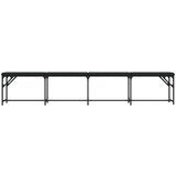  Blagovaonska klupa crna 248 x 32 x 45 cm čelik i umjetna koža | shoptok.hr
