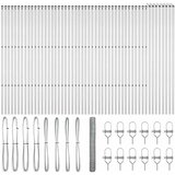 vidaXL heksagonalna ograja 1,2x100 m pocinkano jeklo, ograjni stebri 13 kos Ø32 mm 170 cm pocinkano jeklo | Shoptok.si