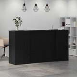  Recepcijski stol crni hrast 200x50x103,5 cm konstruiranog drva | Eponuda.ba
