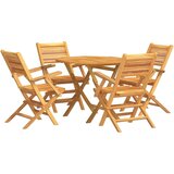  5-dijelni vrtni blagovaonski set od masivne tikovine | shoptok.hr