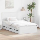  Okvir za krevet Bijelo 100 x 200 cm Inženjersko Drvo - Bijelo 100 x 200 cm | shoptok.hr