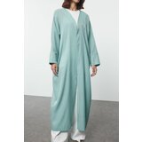 Trendyol Mint Pearl Detailed Woven Shiny Fabric Cap & Abaya & Abaya | Eponuda.ba