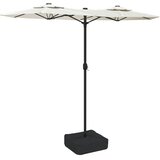 Dvostruki vrtni suncobran pješčano bijeli 316 x 145 cm | shoptok.hr