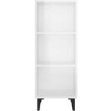  Komoda visok sijaj bela 34,5x32,5x90 cm konstruiran les, (20654570) | Shoptok.si