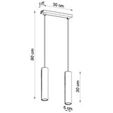 Sollux Lighting Obesna svetilka LAGOS 2 rdeča okra, (21626813) | Shoptok.si
