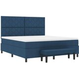  Krevet s opruga kutije s uzglavljem Plava 180 x 200 cm tkanina | shoptok.hr