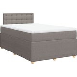vidaXL Box spring postelja z vzmetnico taupe 120x200 cm blago, (21291760) | Shoptok.si