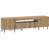 vidaXL TV omarica z LED lučkami, les, artisan hrast Cene