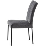 Lesnina XXXL stol, kovina, tekstil temno siva | Shoptok.si