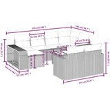 vidaXL 11-dijelni set vrtnih sofa od poliratana s jastucima smeđi | shoptok.hr