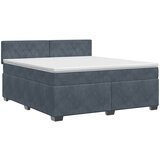  Boxspring krevet s madracem Tamnosiva 180 x 200 cm Baršun | shoptok.hr