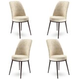 Hanah home Set od 4 Dexa krem-smeđe trpezarijske stolice | Eponuda.ba