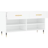  Klupa za cipele bijela 102 x 35 x 55 cm od konstruiranog drva | Shoptok.si