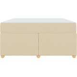  Konstrukcija postelje z vzmetnico krema 140 x 200 cm blago | Shoptok.si