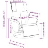  Naslonjač od umjetne kože s osloncem za noge sivi | shoptok.hr