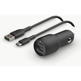 Belkin Dual USB-A Car Charger with A-C CCE001bt1MBK Cijene