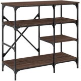  Pekarski stalak smeđe boje hrasta 90x40x84 cm od drva i metala | Eponuda.com