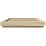  Okvir za krevet s LED svjetlima boja hrasta 120 x 200 cm drveni | shoptok.hr