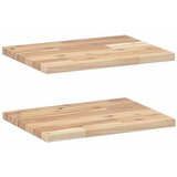 vidaXL Plutajuće police 2 kom 40x30x2 cm Neobrađeno puno drvo akacije - Prirodna 40 x 30 x 2 cm 2 1 | shoptok.hr