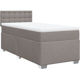  Krevet s oprugama i madracem smeđesivi 90x200 cm od tkanine | shoptok.hr