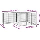  Ograda za pse s 18 panela crna 50 x 100 cm čelik obložen prahom | Eponuda.ba