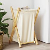  Košara za rublje krem bijela 41,5 x 36 x 63,5 cm od bambusa | shoptok.hr
