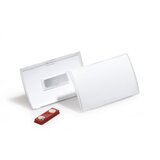 Durable 821519 Značka z imenom 54x90mm, z magnetom, 10 kos/paket, Click Fold prozorna | Shoptok.si